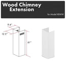 ZLINE 61-Inch Smooth Bright White Wooden Chimney Extension for 12 Ft. Ceiling (KBWW-E)