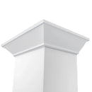 ZLINE 48-Inch Wooden Wall Mount Range Hood with 400 CFM Motor in Smooth Bright White Finish (KBWW-48)