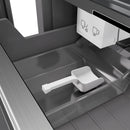 ZLINE Autograph Edition 18-Inch 8.6 Cu. Ft. Left Hinge Column Freezer in Black Stainless Steel with Graphite Gray Interior and Champagne Bronze Accents (RCFVLZ-BS-18-CB)