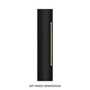 ZLINE Autograph Edition 18-Inch 8.6 Cu. Ft. Left Hinge Column Freezer in Black Stainless Steel with Graphite Gray Interior and Champagne Bronze Accents (RCFVLZ-BS-18-CB)