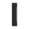 ZLINE Autograph Edition 18-Inch 8.6 Cu. Ft. Left Hinge Column Freezer in Black Stainless Steel with Graphite Gray Interior and Champagne Bronze Accents (RCFVLZ-BS-18-CB)