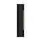 ZLINE Autograph Edition 18-Inch 8.6 Cu. Ft. Left Hinge Column Freezer in Black Stainless Steel with Graphite Gray Interior and Polished Gold Accents (RCFVLZ-BS-18-G)