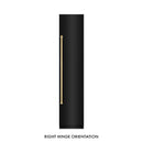 ZLINE Autograph Edition 18-Inch 8.6 Cu. Ft. Right Hinge Column Freezer in Black Stainless Steel with Graphite Gray Interior and Champagne Bronze Accents (RCFVRZ-BS-18-CB)