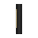 ZLINE Autograph Edition 18-Inch 8.6 Cu. Ft. Right Hinge Column Freezer in Black Stainless Steel with Graphite Gray Interior and Champagne Bronze Accents (RCFVRZ-BS-18-CB)