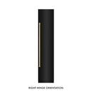 ZLINE Autograph Edition 18-Inch 8.6 Cu. Ft. Right Hinge Column Freezer in Black Stainless Steel with Graphite Gray Interior and Polished Gold Accents (RCFVRZ-BS-18-G)