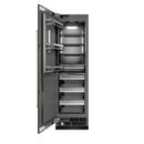 ZLINE Autograph Edition 24-Inch 12.4 Cu. Ft. Column Freezer in Black Stainless Steel with Graphite Gray Interior and Polished Gold Accents (RCFVZ-BS-24-G)