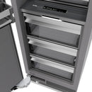 ZLINE 30-Inch 16.7 Cu. Ft. Column Refrigerator in Black Stainless Steel with Graphite Gray Interior (RCRV-BS-30)