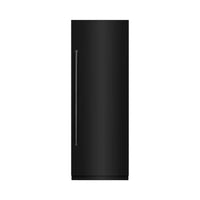ZLINE 30-Inch 16.7 Cu. Ft. Column Refrigerator in Black Stainless Steel with Graphite Gray Interior (RCRV-BS-30)