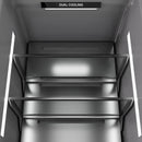ZLINE Autograph Edition 24-Inch 12.5 Cu. Ft. Column Refrigerator in Black Stainless Steel with Graphite Gray Interior and Champagne Bronze Accents (RCRVZ-BS-24-CB)