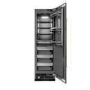 ZLINE Autograph Edition 24-Inch 12.5 Cu. Ft. Column Refrigerator in Black Stainless Steel with Graphite Gray Interior and Champagne Bronze Accents (RCRVZ-BS-24-CB)