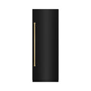 ZLINE 48-Inch Column 16.7 Cu. Ft. Refrigerator and 8.6 Cu. Ft. Freezer in Black Stainless Steel with Gold Accent