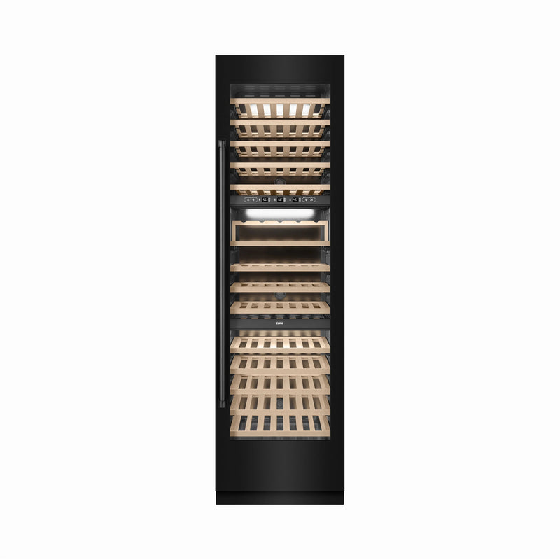 ZLINE 24-Inch 12.4 Cu. Ft. Triple Zone 100 Bottle Column Wine Cooler in Black Stainless Steel (RCWV-BS-24)