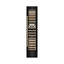 ZLINE Autograph Edition 18-Inch 9.0 Cu. Ft. Triple Zone 68 Bottle Right Hinge Column Wine Cooler in Black Stainless Steel with Champagne Bronze Accents (RCWVRZ-BS-18-CB)
