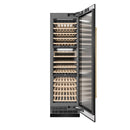 ZLINE Autograph Edition 24-Inch 12.4 Cu. Ft. Triple Zone 100 Bottle Column Wine Cooler in Black Stainless Steel and Champagne Bronze Accents (RCWVZ-BS-24-CB)