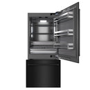 ZLINE 36-Inch 19.8 cu. ft. Built-In Bottom Freezer Refrigerator with Water Dispenser and Ice Maker in Black Stainless Steel with Graphite Gray Interior (GRBIT-BS-36)