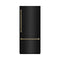 ZLINE Autograph 36-Inch Black Stainless Steel Built-In Refrigerator w/ Gray Interior & Bronze Helix Handles (GRBITZ-BS36-KCB)