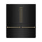 ZLINE Autograph 72-Inch Black Stainless Steel Built-In Refrigerator w/ Gray Interior & Bronze Helix Handles (GRBITZ-BS72-KCB)