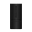 ZLINE 36-Inch 19.6 Cu. Ft. French Door Built-In Bottom Freezer Refrigerator with Water Dispenser and Ice Maker in Black Stainless Steel with Graphite Gray Interior (GRBIV-BS-36)