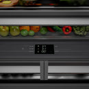 ZLINE Autograph Edition 36-Inch 19.6 Cu. Ft. French Door Built-In Bottom Freezer Refrigerator with Water Dispenser and Ice Maker in Black Stainless Steel with Graphite Gray Interior and Champagne Bronze Accents (GRBIVZ-BS-36-CB)