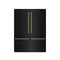 ZLINE Autograph 60-Inch Black Stainless Steel Built-In Refrigerator w/ Gray Interior and Gold Helix Handles (GRBIVZ-BS60KG)
