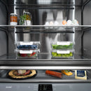 ZLINE Autograph 30-Inch Black Stainless Steel Built-In Refrigerator w/ Gray Interior and Bronze Helix Handles (GRBIVZ-BS30KCB)