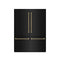 ZLINE Autograph 60-Inch Black Stainless Steel Built-In Refrigerator w/ Gray Interior and Bronze Helix Handles (GRBIVZ-BS60KCB)