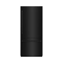ZLINE 36-Inch 19.8 cu. ft. Built-In Bottom Freezer Refrigerator with Water Dispenser and Ice Maker in Black Stainless Steel (RBIT-BS-36)