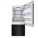 ZLINE 36-Inch 19.8 cu. ft. Built-In Bottom Freezer Refrigerator with Water Dispenser and Ice Maker in Black Stainless Steel (RBIT-BS-36)