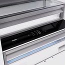 ZLINE Autograph Edition 36-Inch 19.8 cu. ft. Built-In Bottom Freezer Refrigerator with Water Dispenser and Ice Maker in Black Stainless Steel and Polished Gold Accents (RBITZ-BS-36-G)