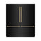 ZLINE Autograph Edition 72-Inch 39.6 cu. ft. French Door Built-In Bottom Freezer Refrigerator with Water Dispensers and Ice Makers in Black Stainless Steel and Champagne Bronze Accents (RBITZ-BS-72-CB)