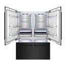 ZLINE 60-Inch 32.2 cu. ft. Built-In 4-Door French Door Refrigerator with Internal Water and Ice Dispenser in Black Stainless Steel (RBIV-BS-60)