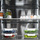 ZLINE Autograph 36-Inch Black Stainless Steel French Door Fridge w/ Stainless Interior & Bronze Helix Handles (SRBIVZ-BS36KCB)