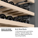 ZLINE Autograph Edition 18-Inch 9.0 Cu. Ft. Triple Zone 68 Bottle Panel Ready Left Hinge Column Wine Cooler with Matte Black Accents (RBCWVLZ-18-MB)