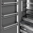 ZLINE Autograph Edition 18-Inch 8.6 Cu. Ft. Left Hinge Column Freezer in Satin Stainless Steel with Graphite Gray Interior and Champagne Bronze Accents (RCFVLZ-SN-18-CB)