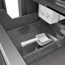 ZLINE Autograph Edition 18-Inch 8.6 Cu. Ft. Left Hinge Column Freezer in Satin Stainless Steel with Graphite Gray Interior and Champagne Bronze Accents (RCFVLZ-SN-18-CB)