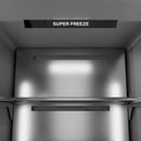 ZLINE Autograph Edition 18-Inch 8.6 Cu. Ft. Left Hinge Column Freezer in Satin Stainless Steel with Graphite Gray Interior and Champagne Bronze Accents (RCFVLZ-SN-18-CB)