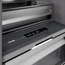 ZLINE Autograph Edition 18-Inch 8.6 Cu. Ft. Left Hinge Column Freezer in Satin Stainless Steel with Graphite Gray Interior and Champagne Bronze Accents (RCFVLZ-SN-18-CB)