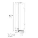 ZLINE Autograph Edition 18-Inch 8.6 Cu. Ft. Left Hinge Column Freezer in Satin Stainless Steel with Graphite Gray Interior and Polished Gold Accents (RCFVLZ-SN-18-G)