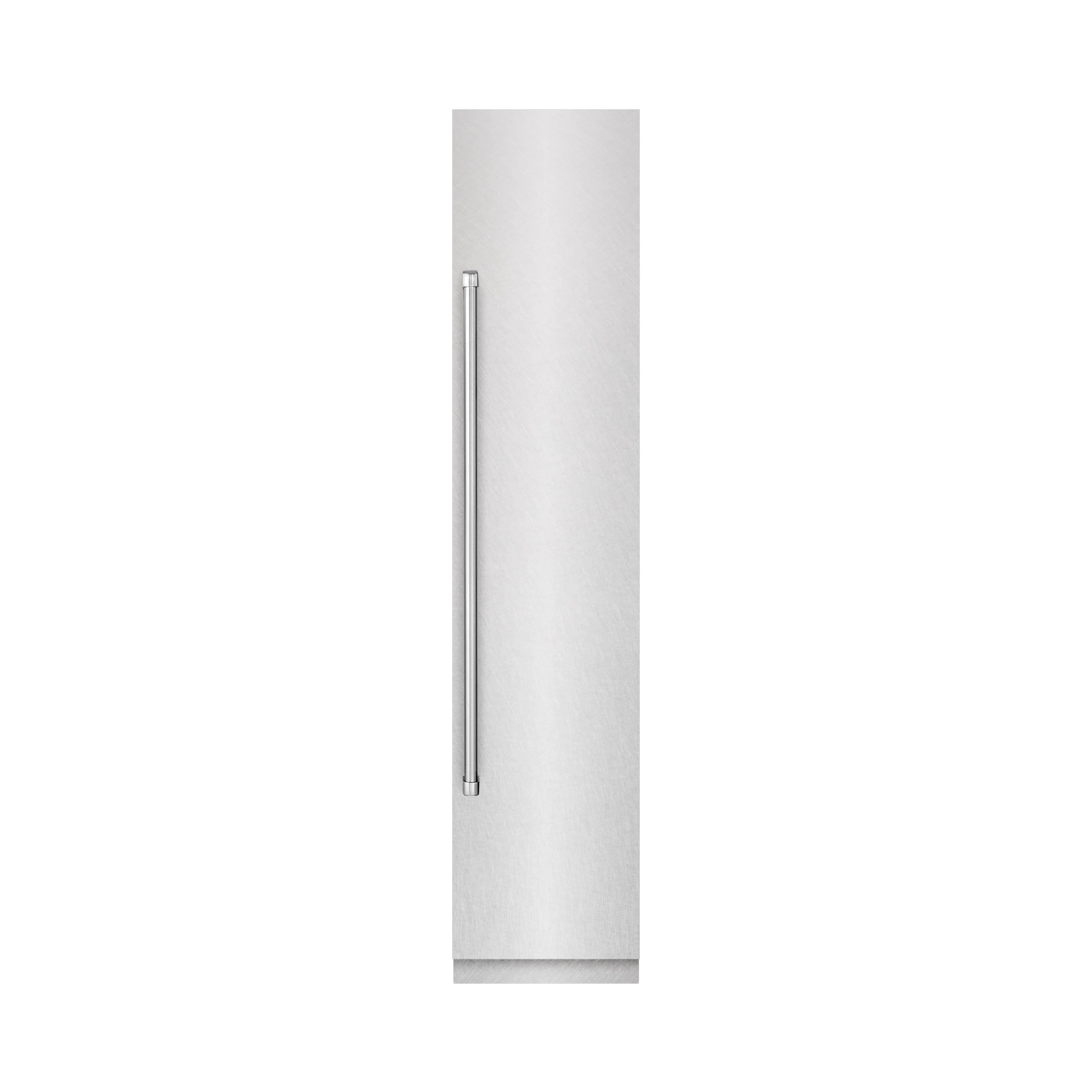 Stainless steel freezer door handle profile, side view