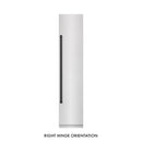 ZLINE Autograph Edition 18-Inch 8.6 Cu. Ft. Right Hinge Column Freezer in Satin Stainless Steel with Graphite Gray Interior and Matte Black Accents (RCFVRZ-SN-18-MB)