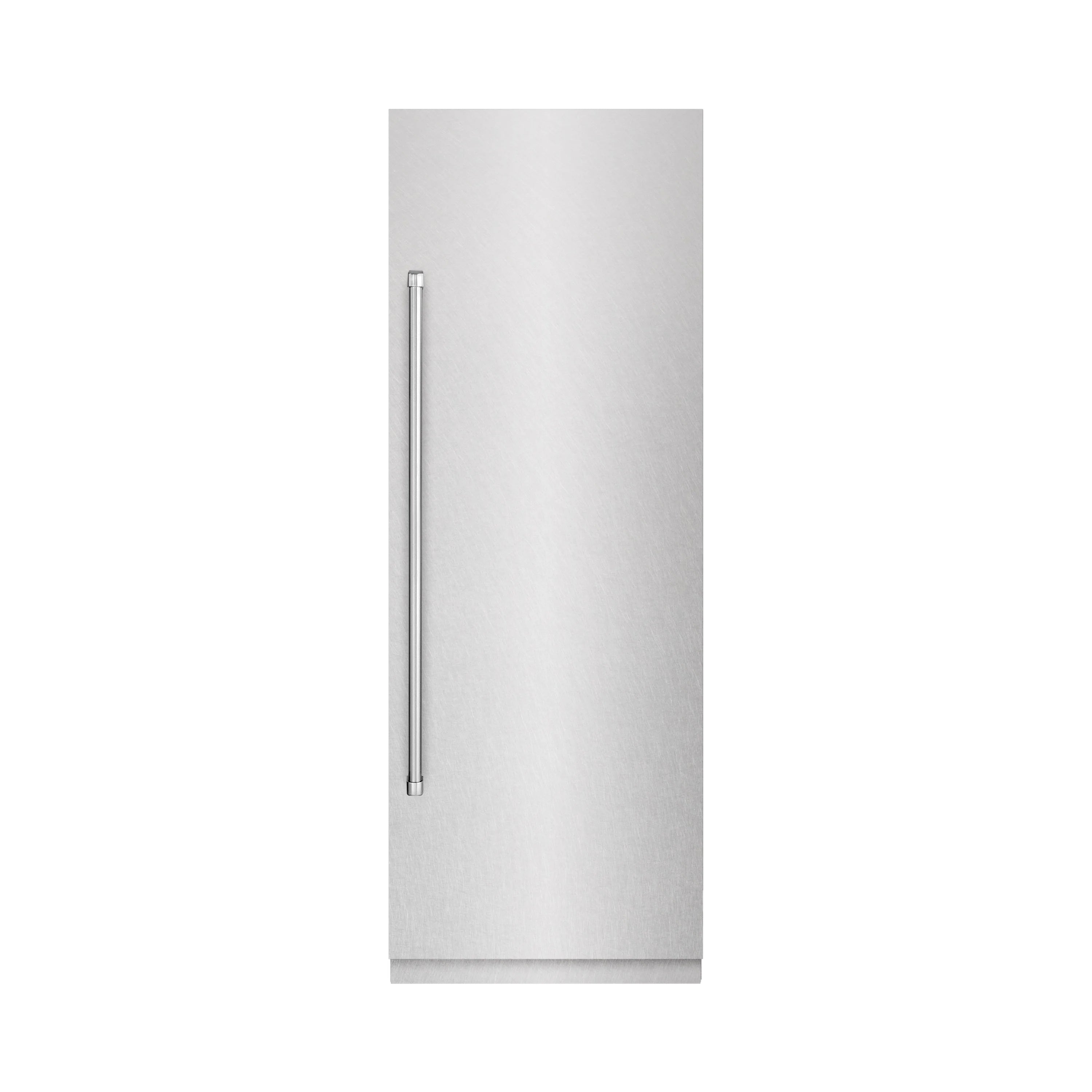 ZLINE 30-inch column refrigerator with vertical recessed handle, satin stainless exterior