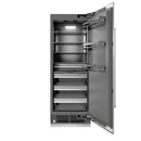 ZLINE 30-Inch 16.7 Cu. Ft. Column Refrigerator in Satin Stainless Steel with Graphite Gray Interior (RCRV-SN-30)