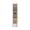 ZLINE Autograph Edition 18-Inch 9.0 Cu. Ft. Triple Zone 68 Bottle Left Hinge Column Wine Cooler in DuraSnow Stainless Steel with Champagne Bronze Accents (RCWVLZ-SN-18-CB)