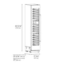 ZLINE Autograph Edition 18-Inch 9.0 Cu. Ft. Triple Zone 68 Bottle Left Hinge Column Wine Cooler in Satin Stainless Steel with Polished Gold Accents (RCWVLZ-SN-18-G)
