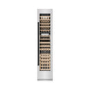 ZLINE Autograph Edition 18-Inch 9.0 Cu. Ft. Triple Zone 68 Bottle Right Hinge Column Wine Cooler in Satin Stainless Steel with Matte Black Accents (RCWVRZ-SN-18-MB)