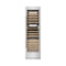 ZLINE Autograph Edition 24-Inch 12.4 Cu. Ft. Triple Zone 100 Bottle Column Wine Cooler in DuraSnow Stainless Steel and Champagne Bronze Accents (RCWVZ-SN-24-CB)