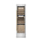 ZLINE Autograph Edition 24-Inch 12.4 Cu. Ft. Triple Zone 100 Bottle Column Wine Cooler in DuraSnow Stainless Steel and Polished Gold Accents (RCWVZ-SN-24-G)