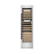 ZLINE Autograph Edition 24-Inch 12.4 Cu. Ft. Triple Zone 100 Bottle Column Wine Cooler in DuraSnow Stainless Steel and Matte Black Accents (RCWVZ-SN-24-MB)