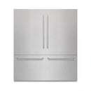 ZLINE 72-Inch 39.6 Cu. Ft. French Door Built-In Bottom Freezer Refrigerator with Water Dispensers and Ice Makers in Satin Stainless Steel with Graphite Gray Interior (GRBIT-SN-72)