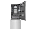 ZLINE 30-Inch 16.1 Cu. Ft. Built-In Bottom Freezer Refrigerator with Water Dispenser and Ice Maker in Satin Stainless Steel with Graphite Gray Interior (GRBIV-SN-30)